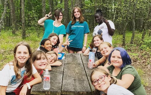 a group of people posing for a photo