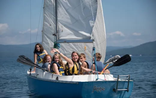 a group of people on a boat