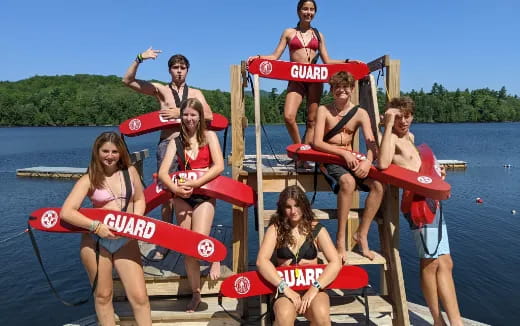 a group of people on a beach