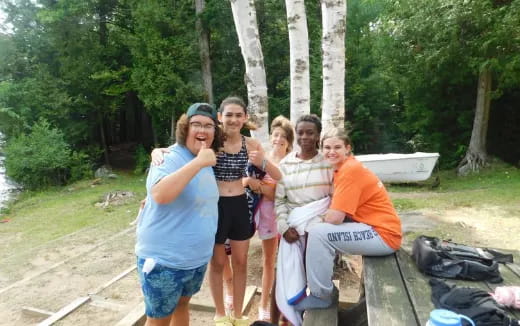 a group of people posing for a photo