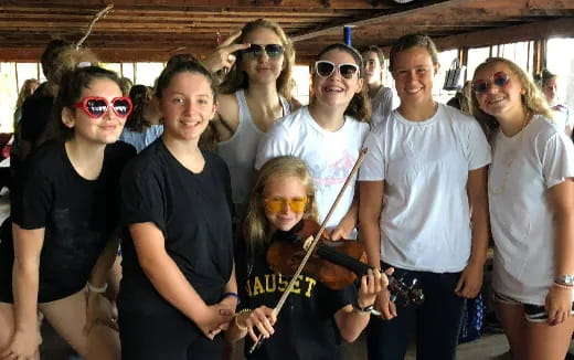 a group of people posing for a photo