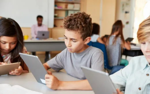 a group of students in a classroom