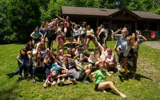 a group of people posing for a photo
