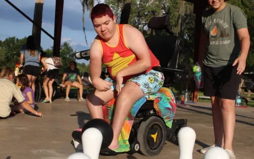 a person sitting on a motorcycle