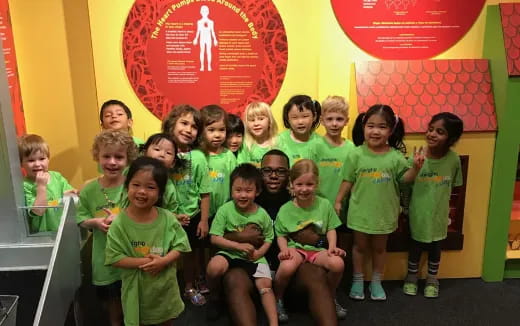 a group of children posing for a photo