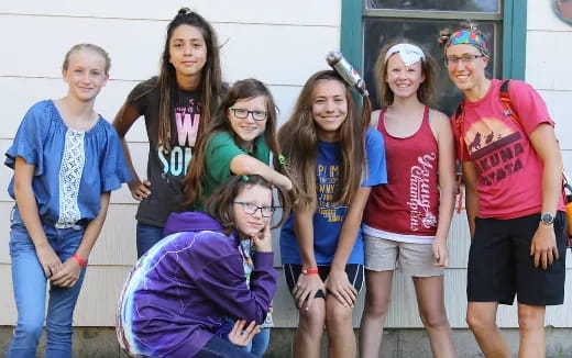 a group of people posing for a photo