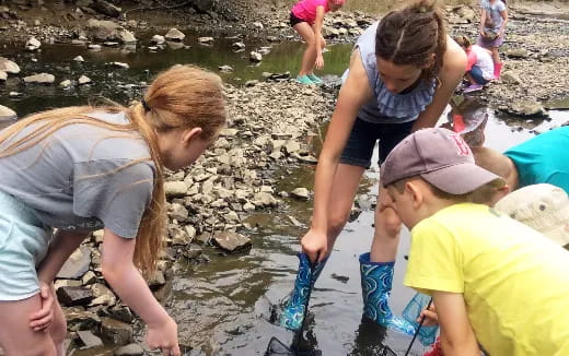 a group of people playing in the mud
