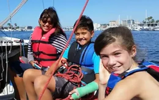 a group of people on a boat
