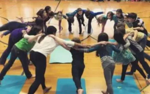 a group of people dancing