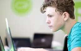 a person working on the laptop