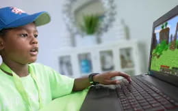 a person using a laptop