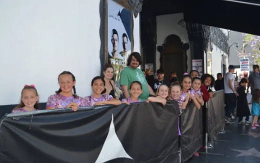 a group of children in a parade