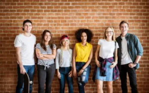 a group of people posing for a photo