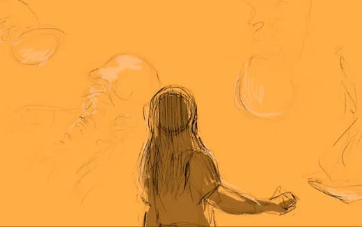 a person drawing on a whiteboard