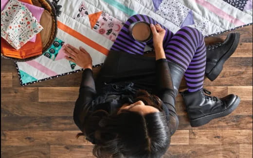 a group of girls lying on the floor