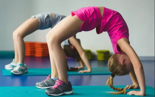 a person doing yoga