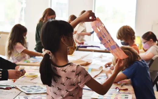 a group of children in a classroom