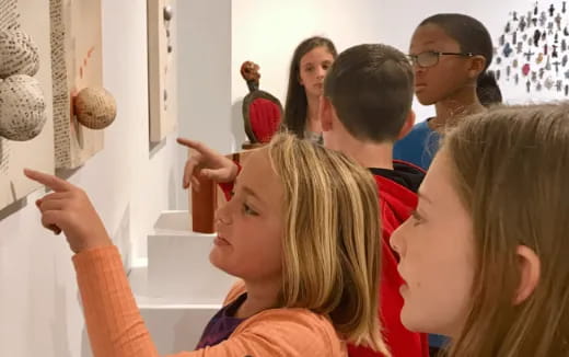 a group of people in a room