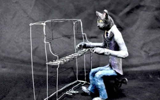 a person and a cat