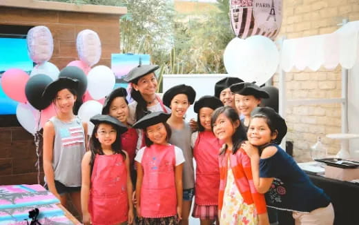 a group of people posing for a photo
