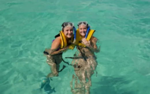 a man and woman in the water