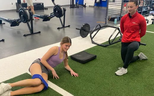 a person working out on a gym