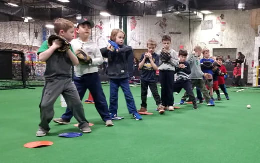 a group of kids playing a game