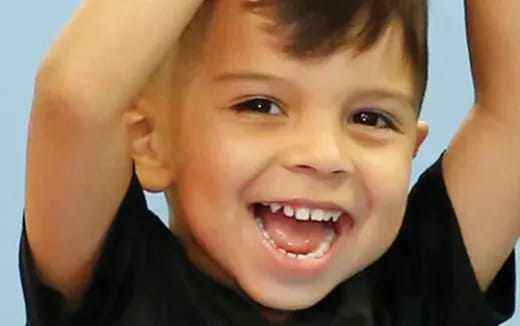 a close-up of a boy