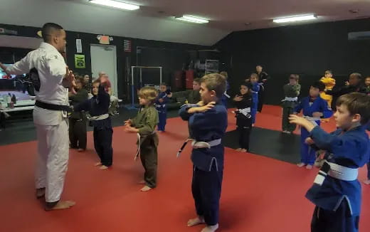 a group of children in a room