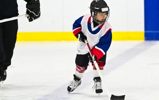 a hockey player on the ice