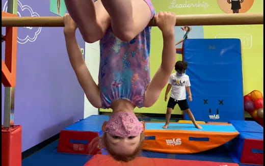 a person doing a back flip