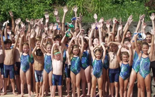 a group of children posing for a photo