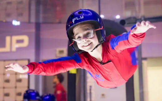 a person wearing a helmet and goggles