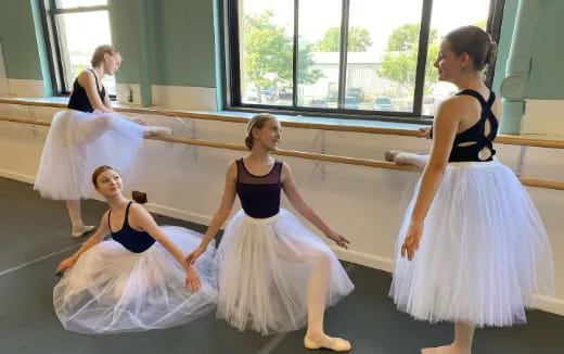 a group of women dancing