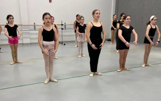 a group of women in a gym