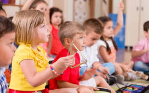 a group of children in a classroom