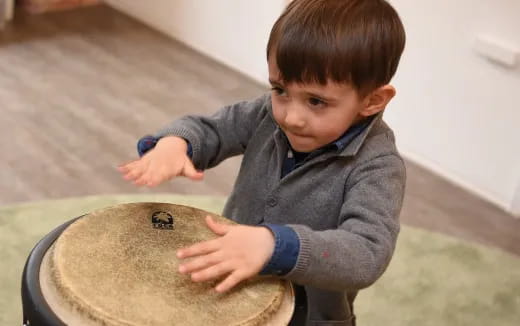a child playing with a toy
