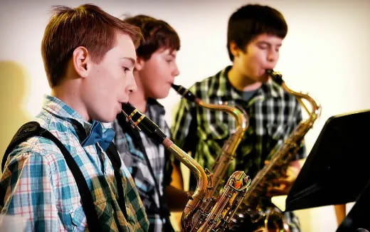 a group of people playing instruments