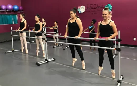 a group of women in a gym