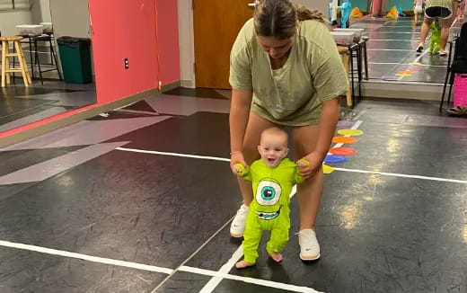 a person and a baby