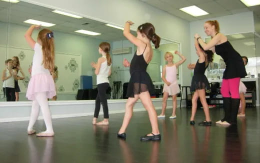 a group of women dancing