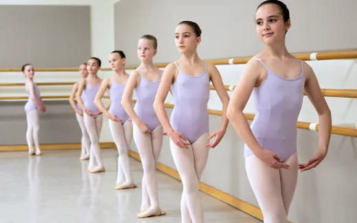 a group of women in a dance class