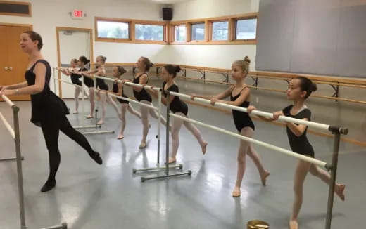 a group of women exercising