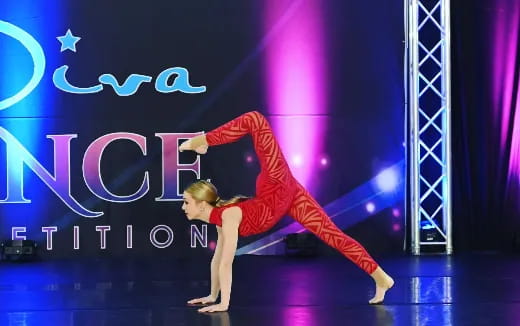 a person dancing on a stage