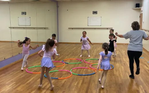 a group of children in a gym
