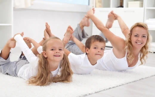 a group of children lying on the floor