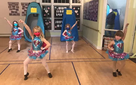 a group of girls dancing