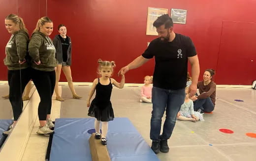 a group of people in a room