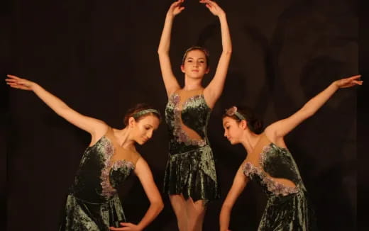 a group of women dancing