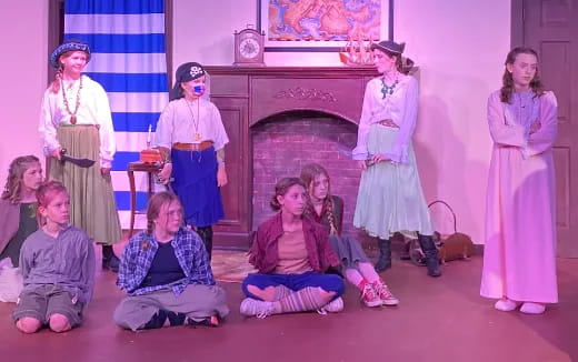 a group of people in clothing